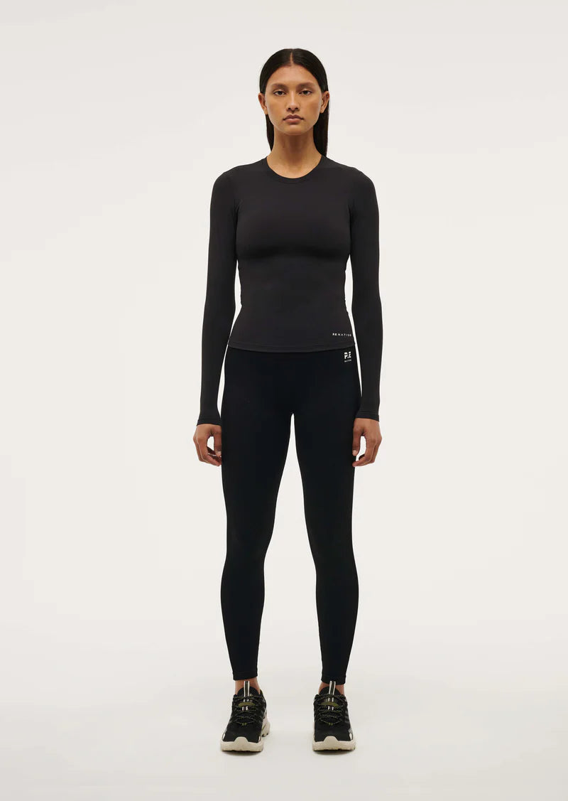 P.E Nation - FOUNDATION LONG SLEEVE TOP IN BLACK