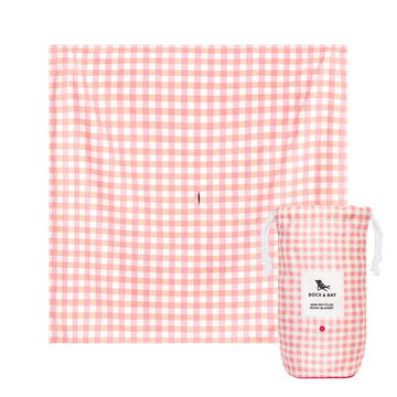 Dock & Bay - Picnic Blanket - Strawberries & Cream - XL