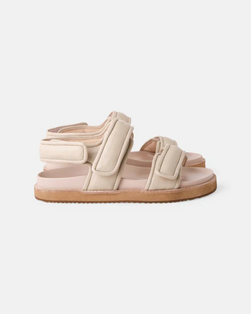 Walnut - Peta Leather Sandal - Beige