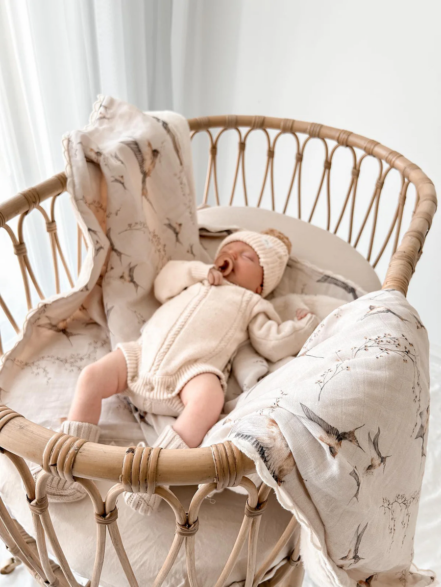 Pop Ya Tot - Nightingale Fur Lined Cot Blanket