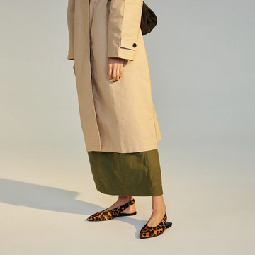 Rollie - Pointed Slingback - Dark Camel Leopard