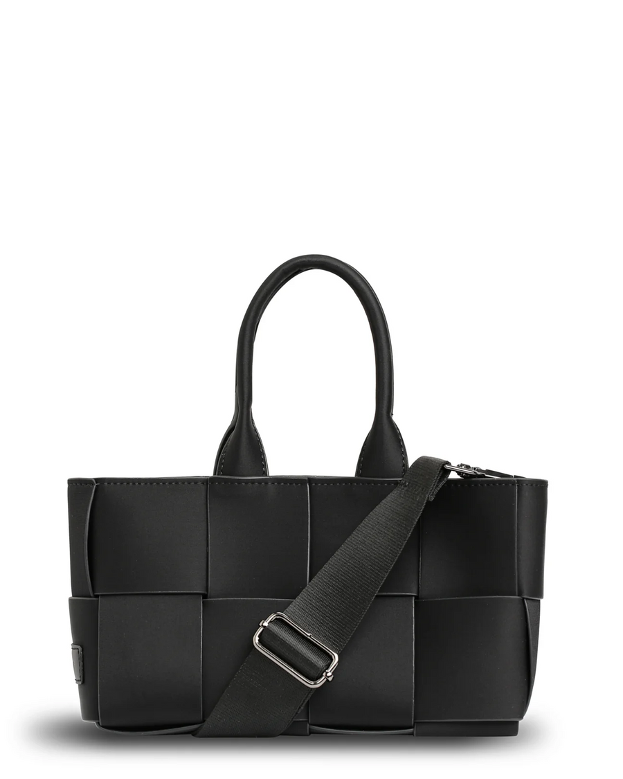 Prene Bags - The Martini Bag - Woven Neoprene Mini Tote/Crossbody - Black
