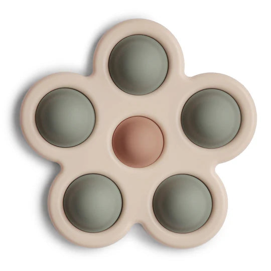 Mushie - Flower Press Toy - Dried Thyme/Natural/Shifting Sand