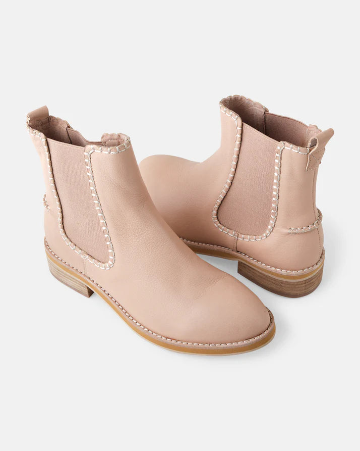 Walnut - Cinda Leather Boot - Camel