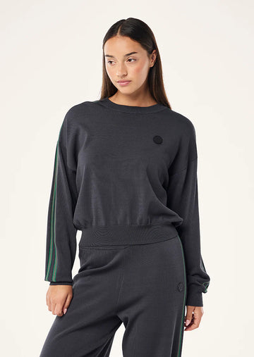 P.E Nation - RETREAT KNIT JUMPER IN CAVIAR