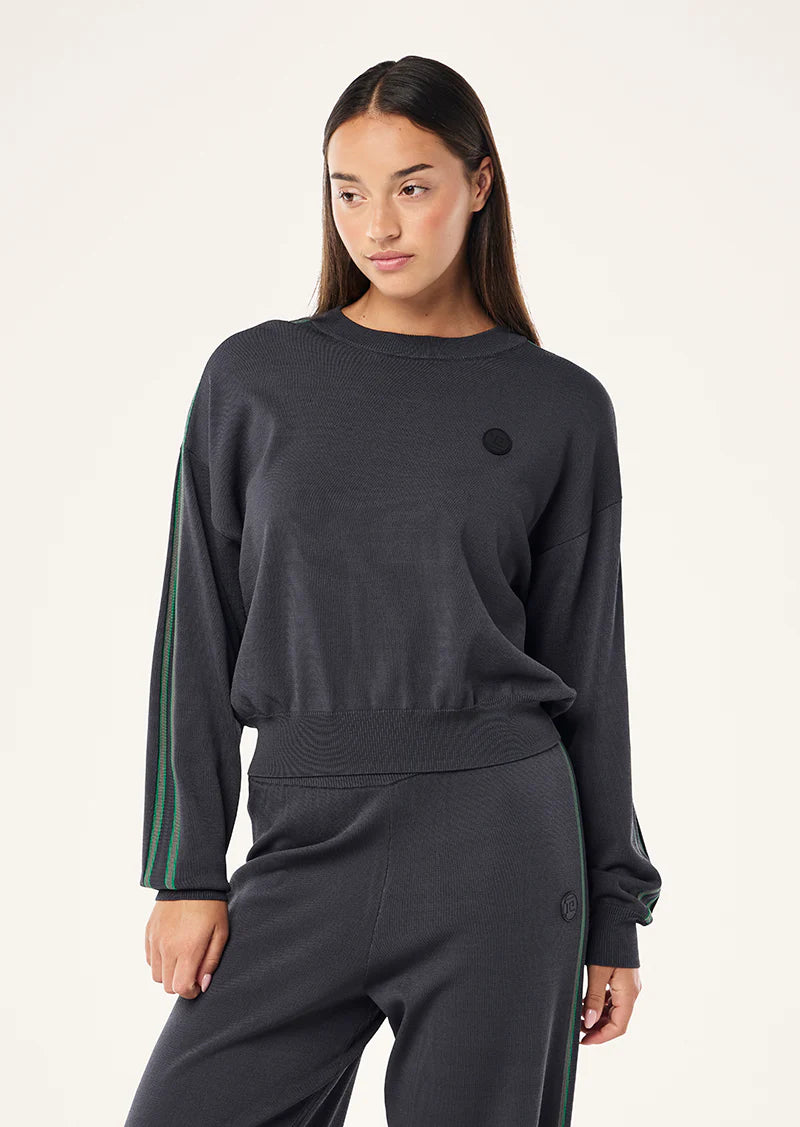 P.E Nation - RETREAT KNIT JUMPER IN CAVIAR