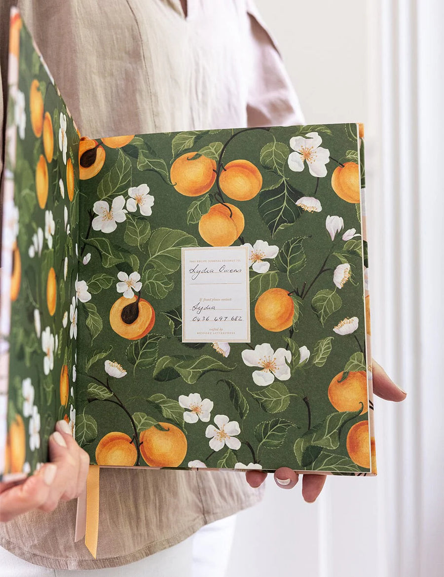 Bespoke Letterpress - Heirloom Recipe Book Journal - Peaches