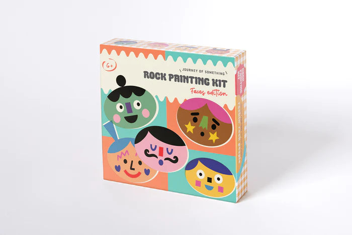 Journey of Something - Kids Rock Painting Kit - Cool Faces