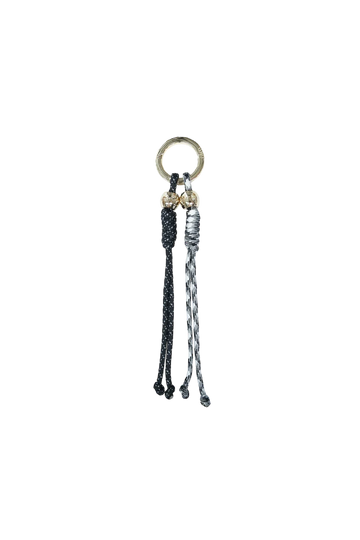 Nim - Rope Charm Key Ring - Black/White