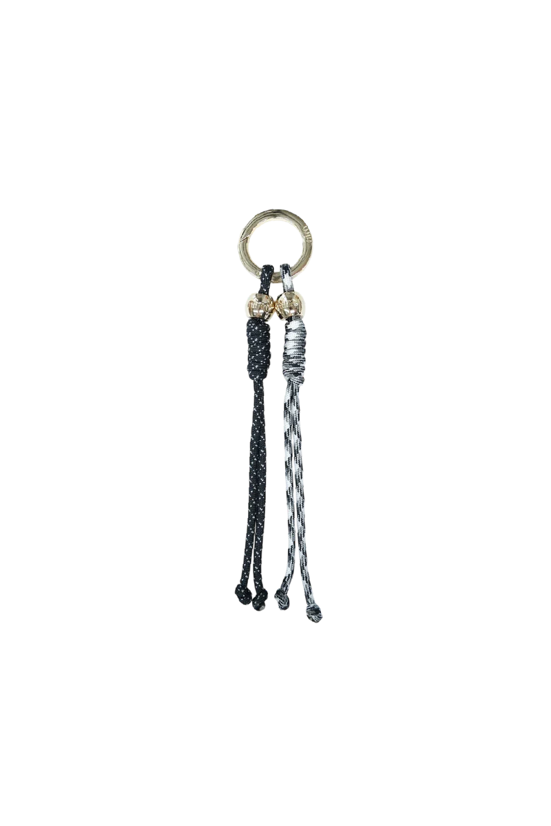 Nim - Rope Charm Key Ring - Black/White