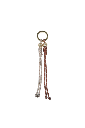 Nim - Rope Charm Key Ring - Brown/Beige