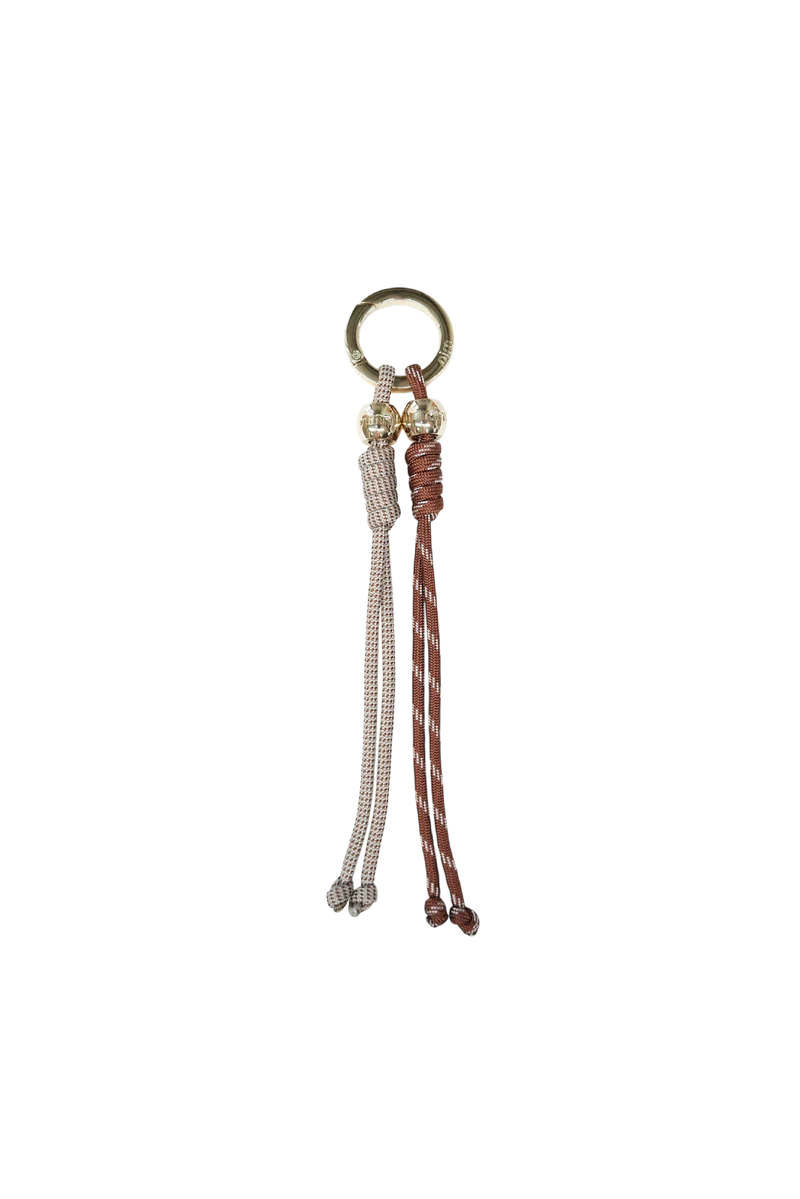 Nim - Rope Charm Key Ring - Brown/Beige