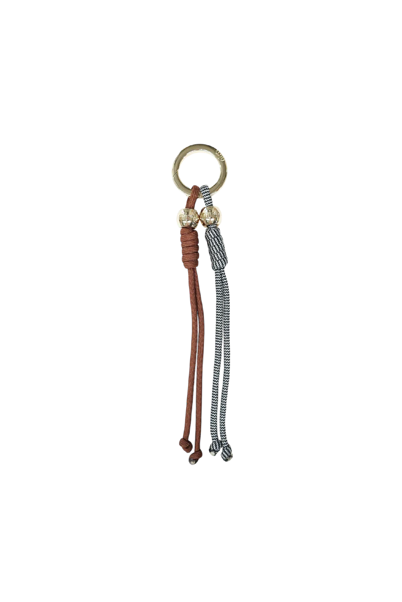Nim - Rope Charm Key Ring - Black/Brown