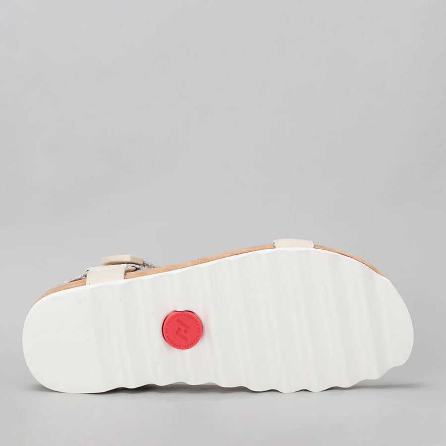 Rollie - Sandal Tooth Wedge Croc - Bone