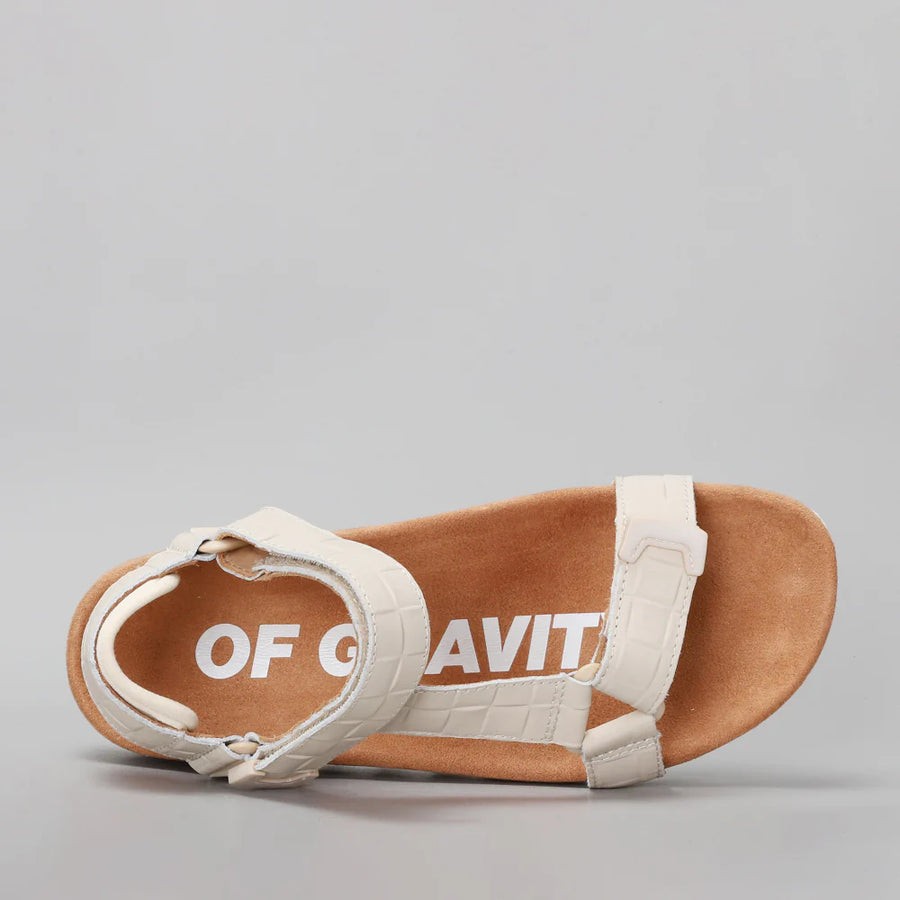 Rollie - Sandal Tooth Wedge Croc - Bone