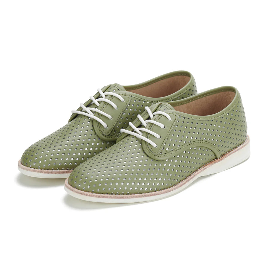 Rollie - Derby Punch Overlay Olive/Silver