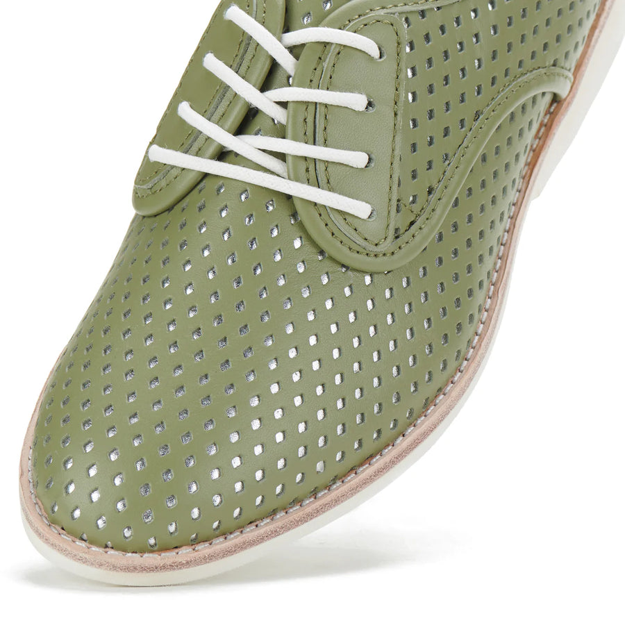 Rollie - Derby Punch Overlay Olive/Silver