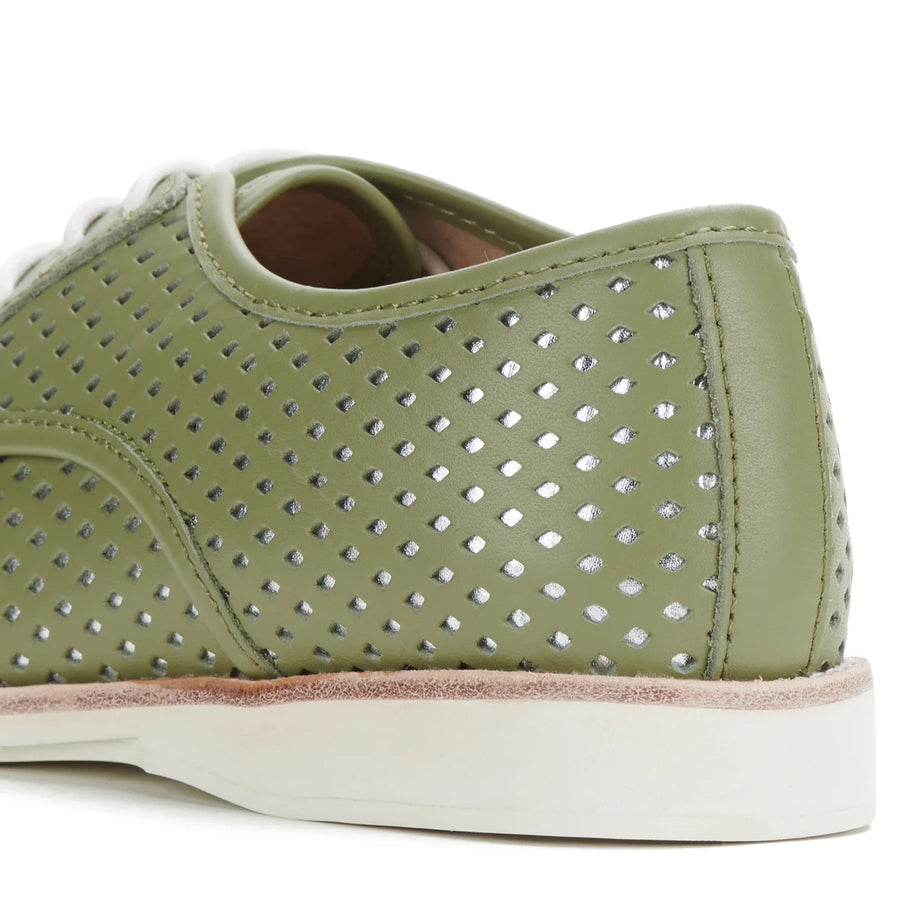 Rollie - Derby Punch Overlay Olive/Silver