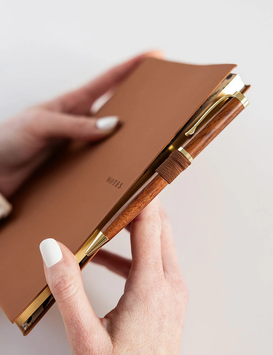 Bespoke Letterpress - Tan Soft Cover Leather Notebook (lined)