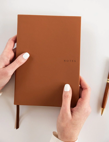 Bespoke Letterpress - Tan Soft Cover Leather Notebook (lined)