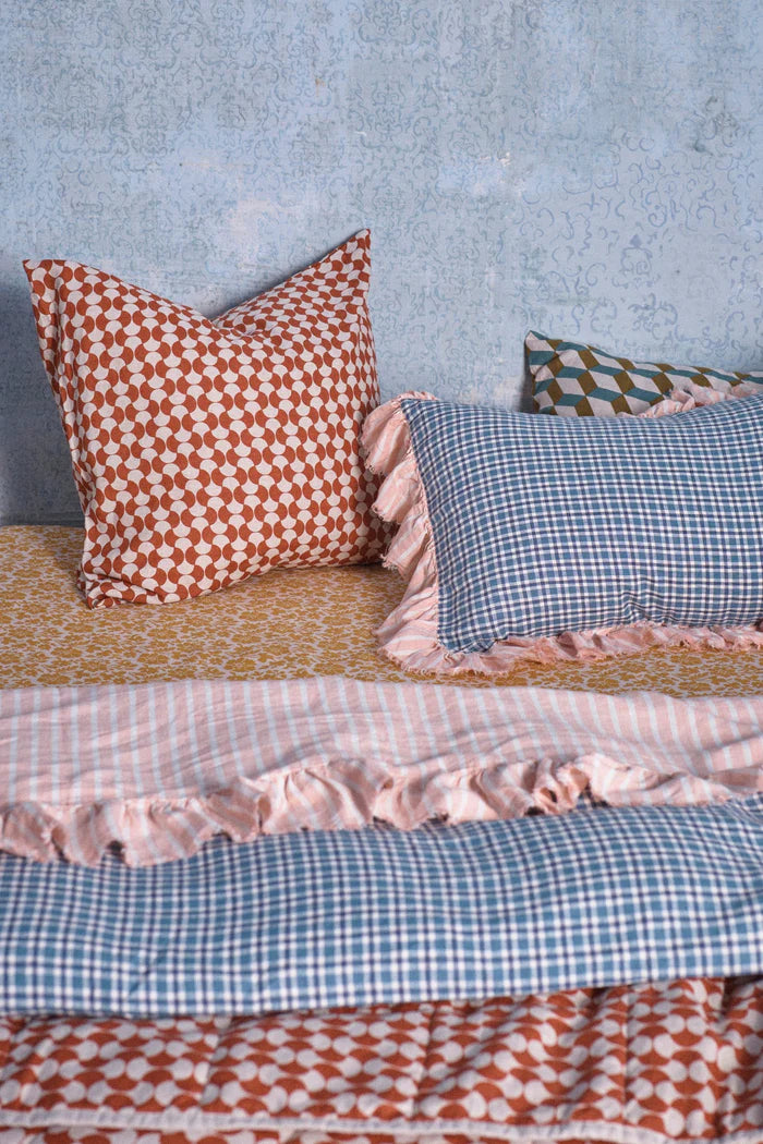 Society of Wanderers - Pesca Stripe Flat Sheet - Queen
