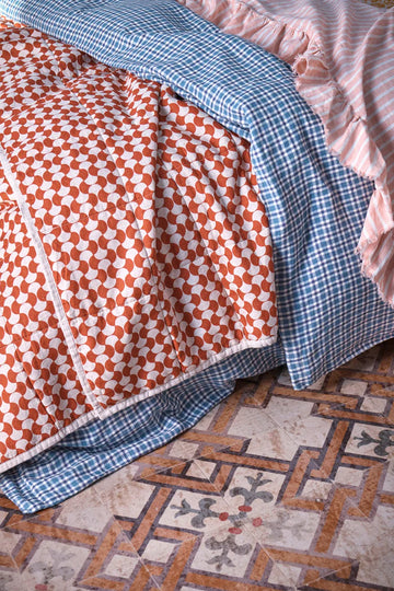 Society of Wanderers - Cefalù Check Duvet Cover - Queen
