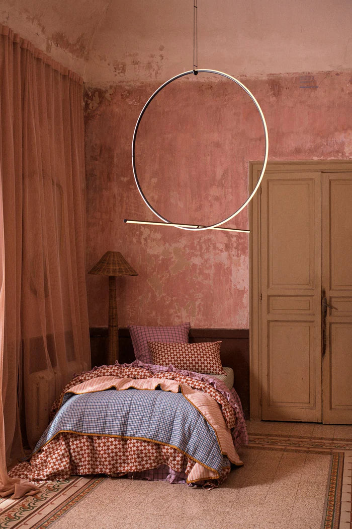 Society of Wanderers - Marmelatta Check Flat Sheet - Queen