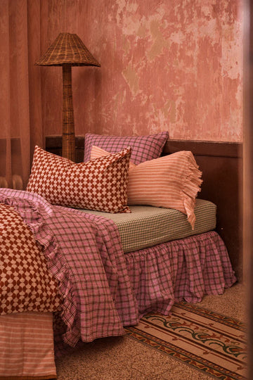 Society of Wanderers - Marmelatta Check Flat Sheet - King