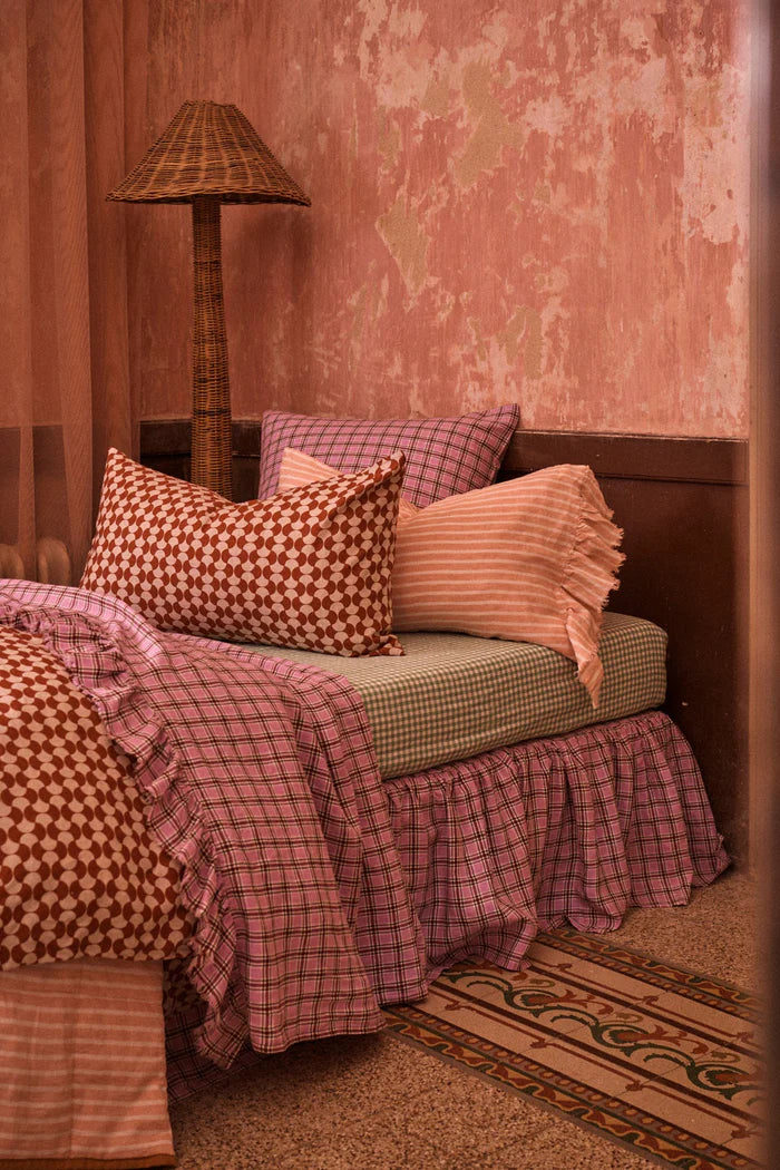 Society of Wanderers - Marmelatta Check Flat Sheet - Queen