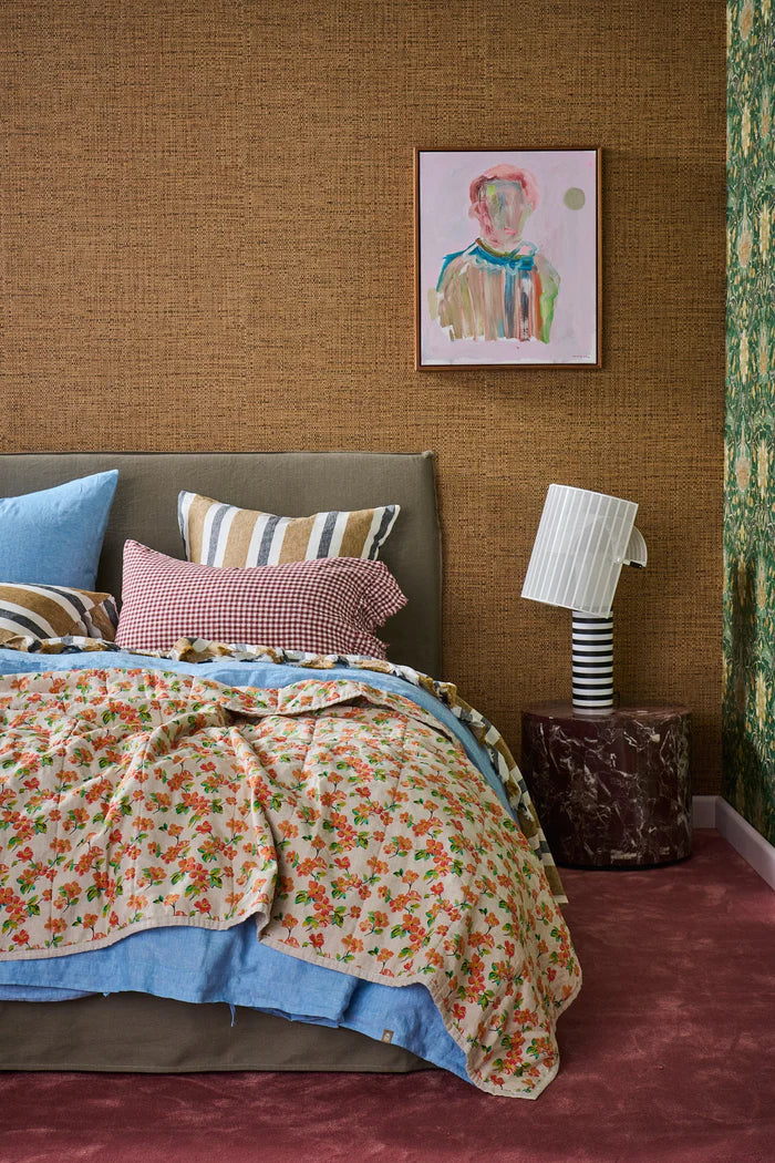 Society of Wanderers - Mulberry Gingham Pillowcase Sets - Ruffle