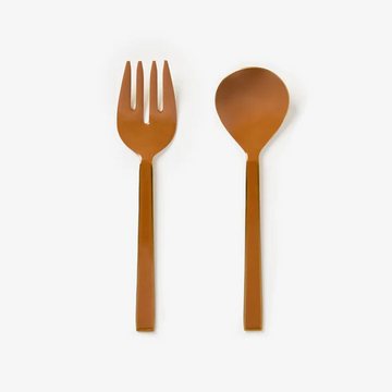 Bonnie & Neil - Enamel Tan Salad Servers (Set of 2)