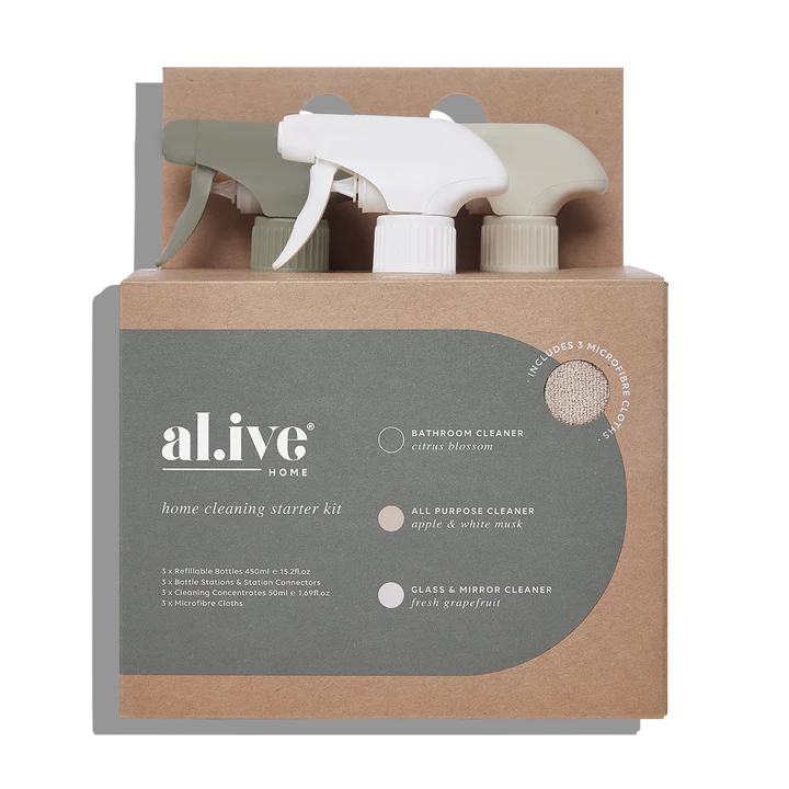 Al.ive Body - Home Cleaning Starter Kit - APPLE & WHITE MUSK, CITRUS BLOSSOM + FRESH GRAPEFRUIT