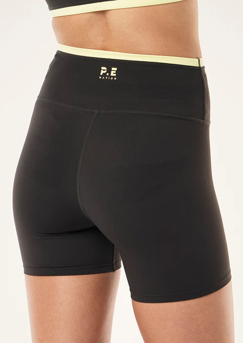 P.E Nation - Stellar 5 Inch Bike Short  - Smokestone/Lemonade