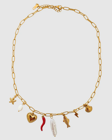 Miz Casa & Co - Sabrina Charm Necklace - Gold
