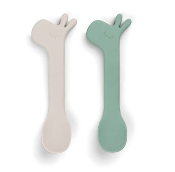 Done by Deer - Silicone Spoon 2-pack - Lalee Green