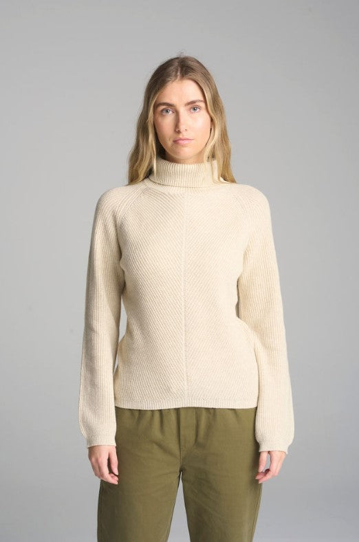 Cloth + Paper + Scissors - Turtle Neck Raglan Jumper - Wishbone
