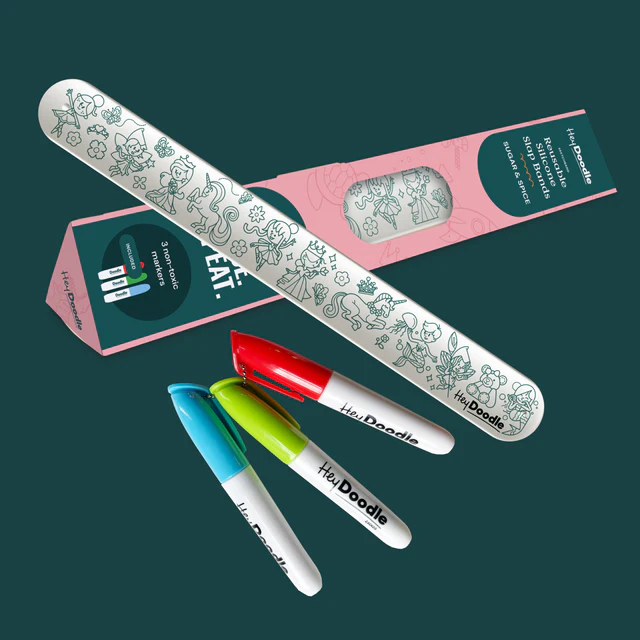 HeyDoodle - Sketchband -  Reusable Colouring & Doodle Slap Bracelet - Sugar & Spice