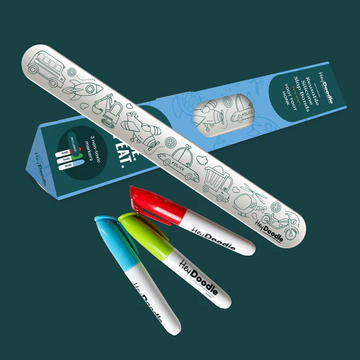 HeyDoodle -  Sketchband - Reusable Colouring & Doodle Slap Bracelet - Toot Toot Honk