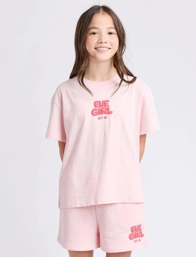 Eve Girl - Sports Club Tee - Pink - Kids Size 3-7
