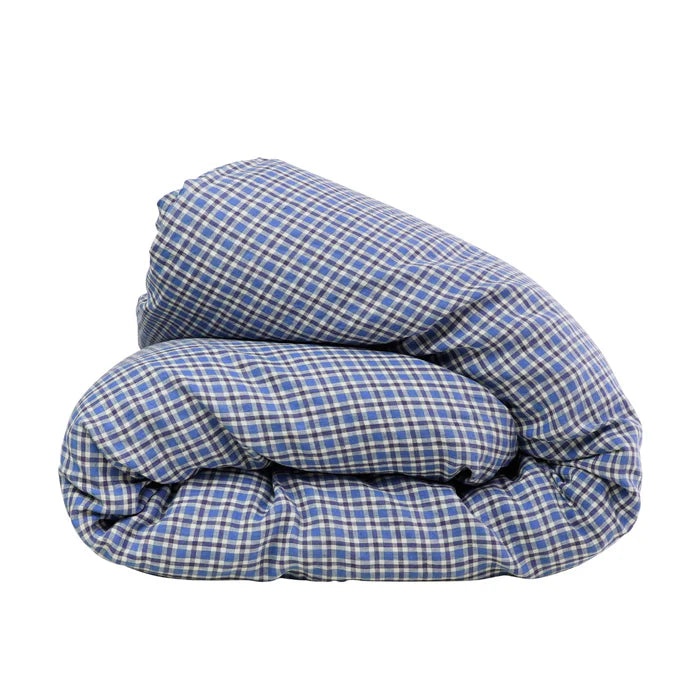 Society of Wanderers - Cefalù Check Duvet Cover - King