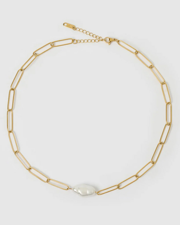 Miz Casa & Co - Stevie Necklace - Gold Pearl