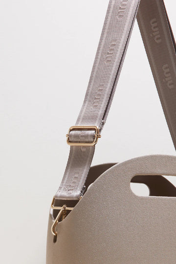 Nim - Shoulder Strap - Taupe Mono + Gold
