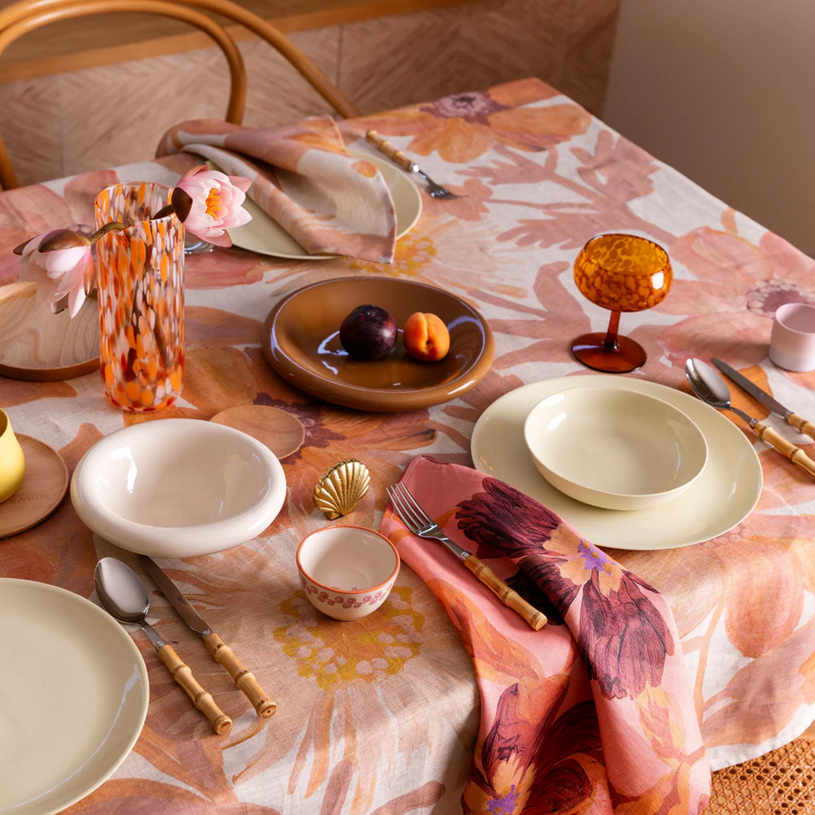 Bonnie and Neil - Cornflower Pink Tablecloth - Medium