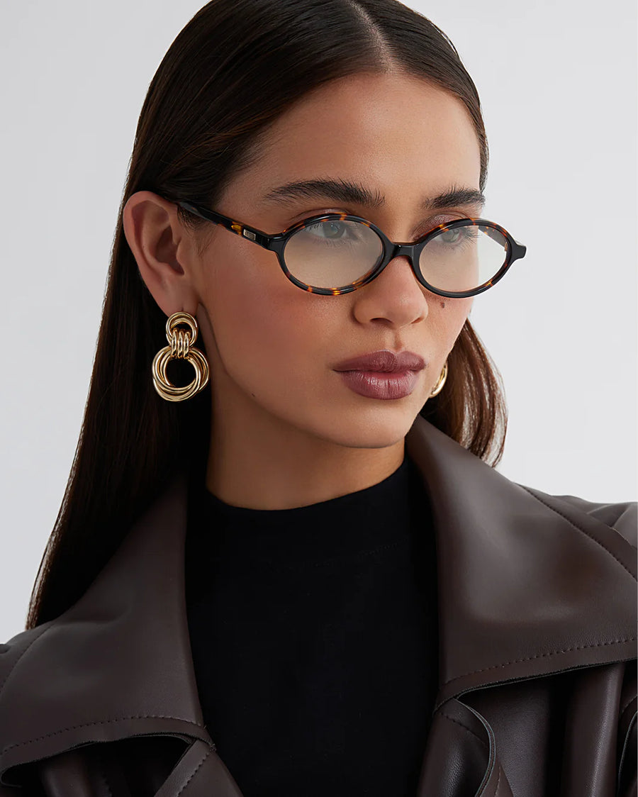 Banbe - The Yasmin - Havana Tort - Blue Light