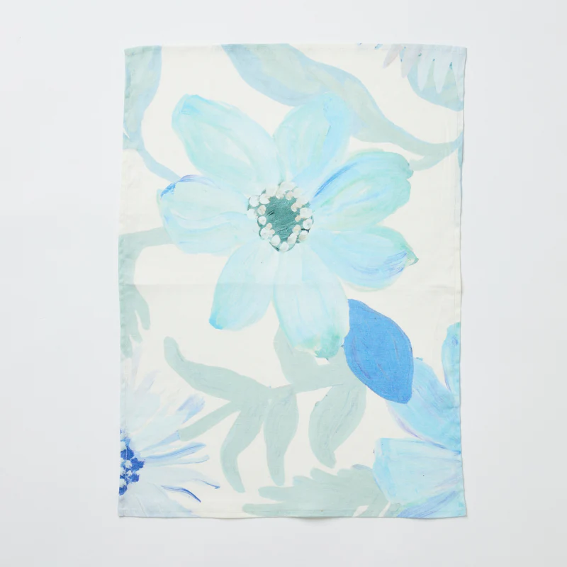 Bonnie and Neil - Cornflower Blue Tea Towel