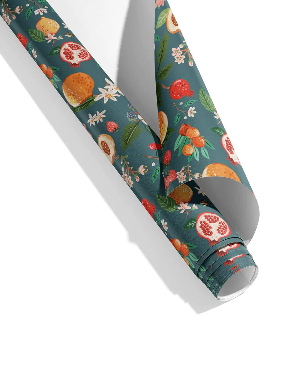 Bespoke Letterpress - Gift Wrap Roll - 3m Roll - Tutti Fruity