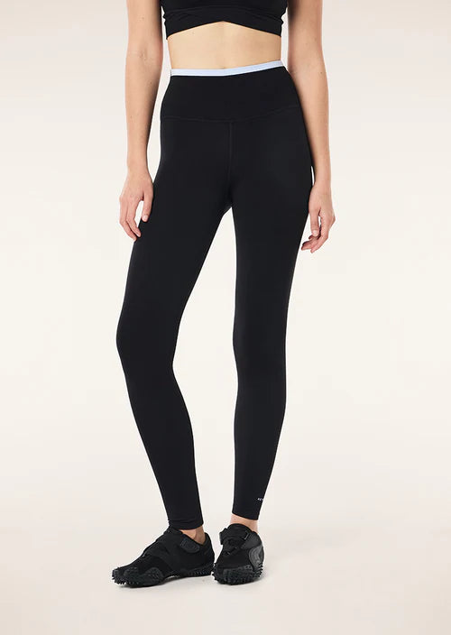PE Nation - Vita Full Length Legging - Black/Heather Blue