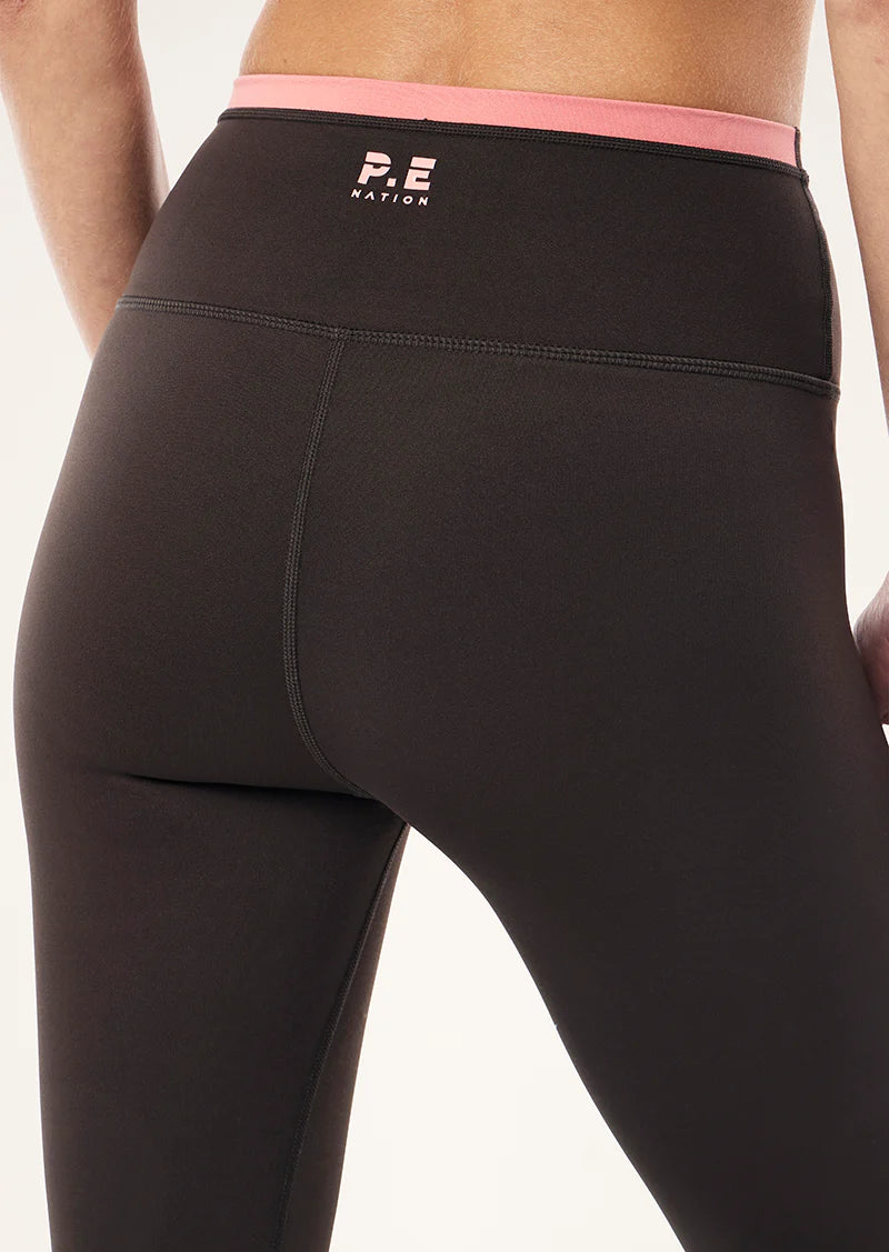 P.E Nation - VITA FULL LENGTH LEGGING IN LICORICE & DUSTY PINK