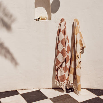 Saarde - Sicily Turkish Beach Towel | Terracotta