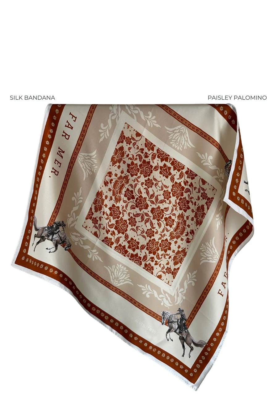 Whitney Spicer Art - 'Paisley Palomino' - Silk Bandana